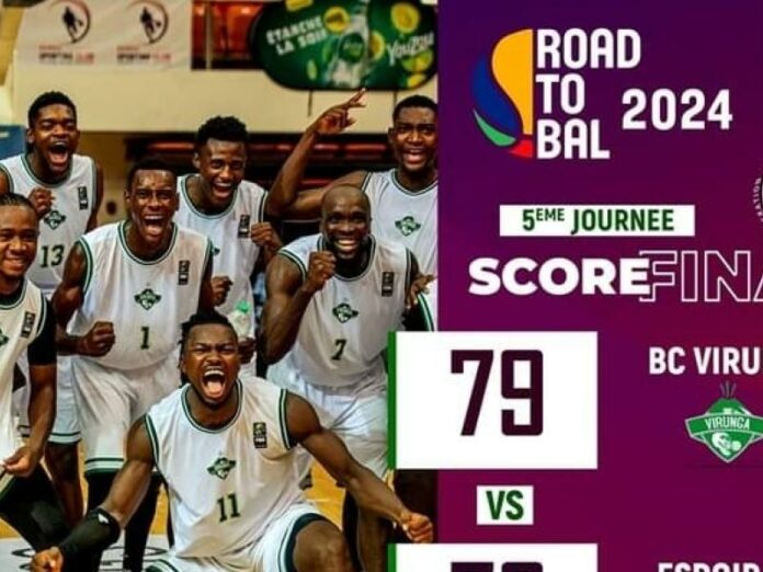 Province du Nord-Kivu: Le BC Virunga de Goma s’impose face à Espoir Basket-ball Club