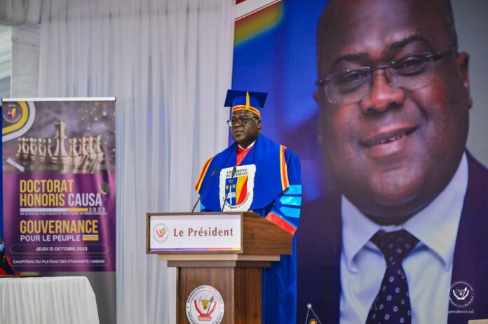 Kinshasa: La vision de la bonne gouvernance prônée par le Président de la République, Félix-Antoine Tshisekedi, soulignée lors de l'obtention de son Diplôme « Honoris Causa » de l’Université de Kinshasa