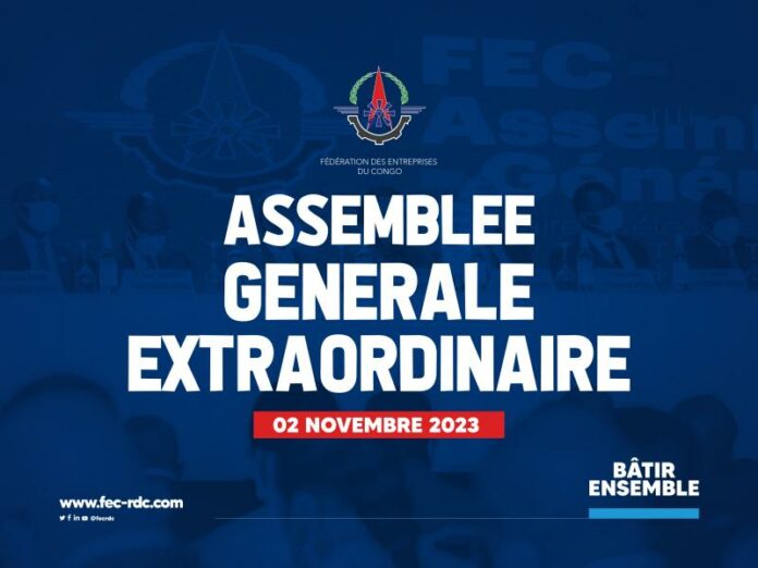 Kinshasa: La Fédération des Entreprises du Congo annonce une Assemblée Générale Extraordinaire