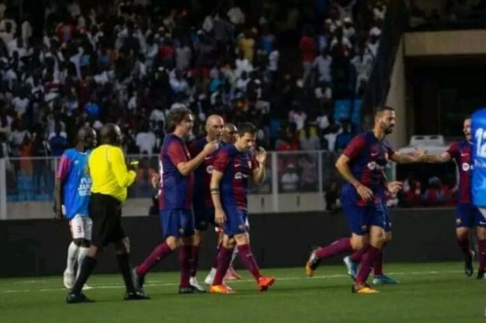 Province de Kinshasa : Les Léopards légendaires s'inclinent devant le FC Barcelone lors d'un match de gala