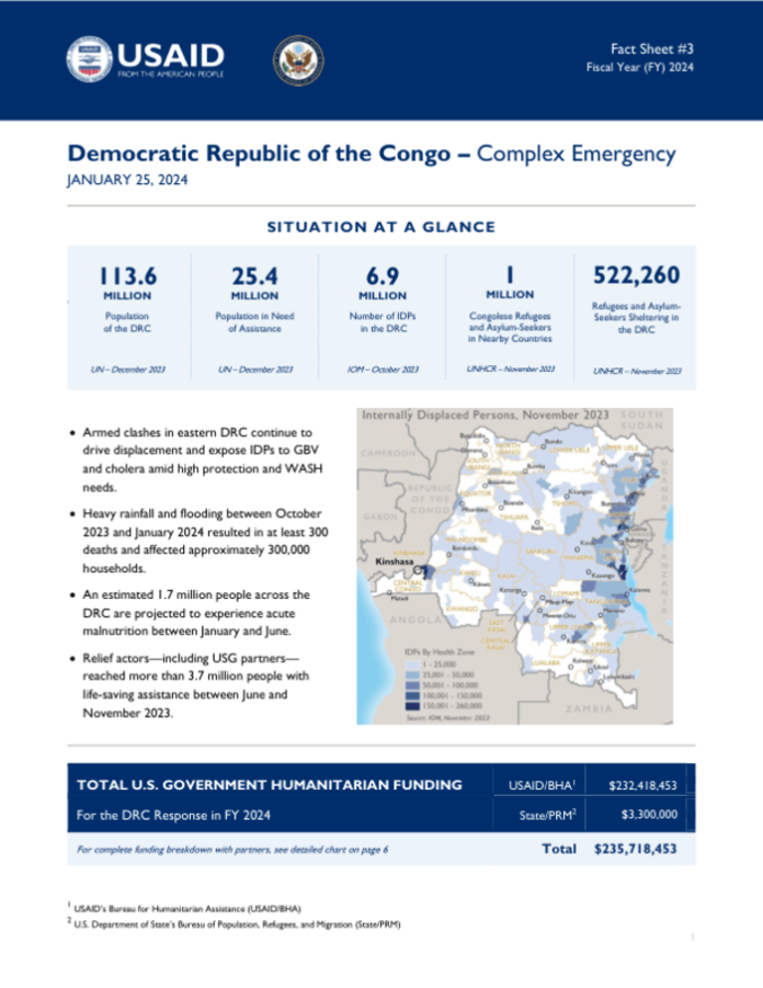 RDC : La crise humanitaire s'aggrave face à la hausse de déplacements forcés et les besoins croissants